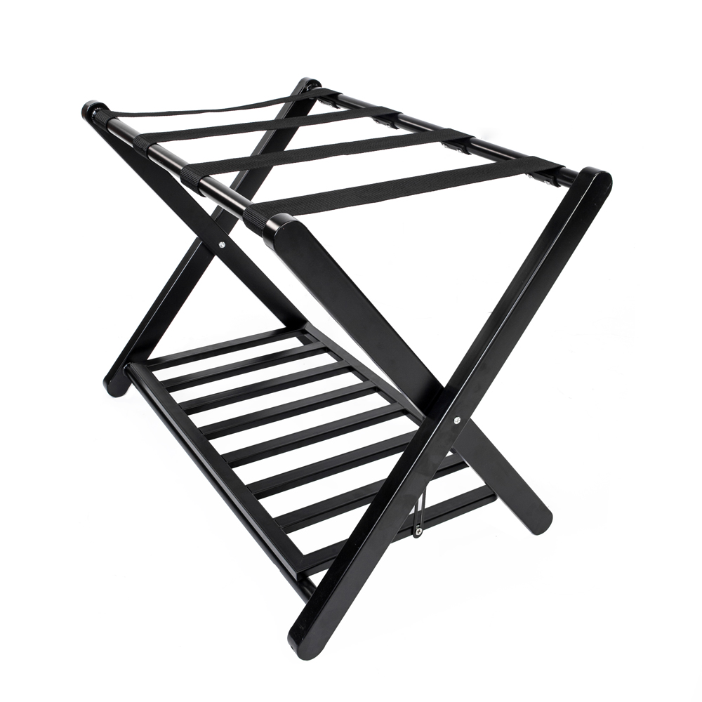 2 Tier Steel Portable Travel Folding Luggage Suitcase Rack Stand for