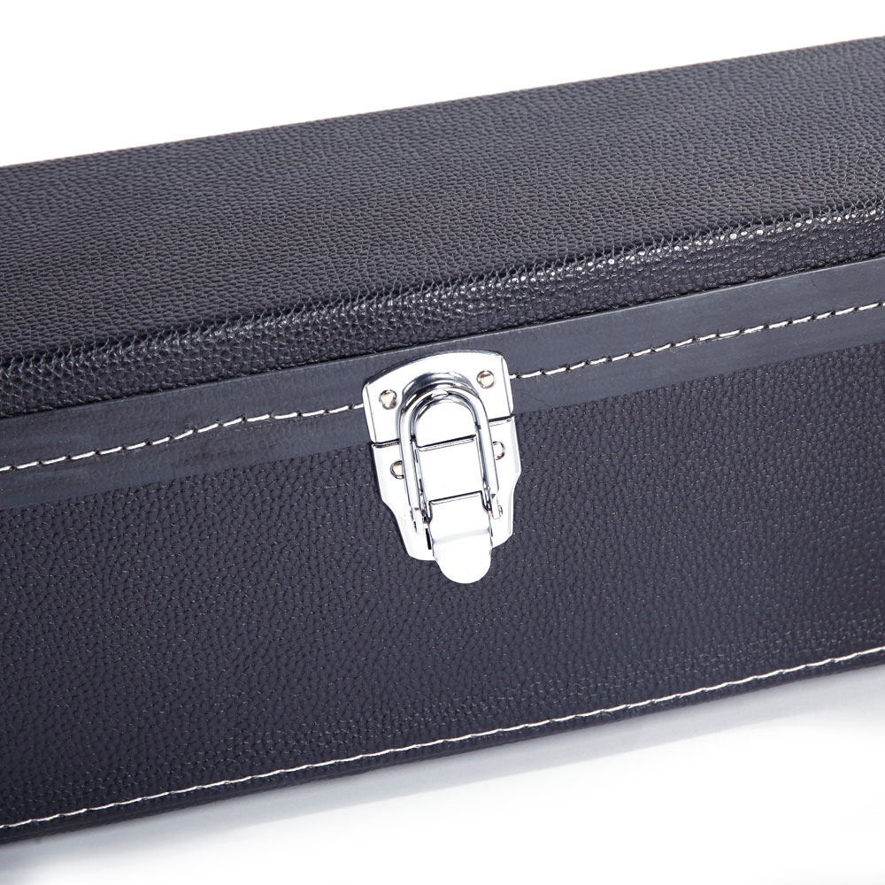 39" Acoustic Classical Guitar Hard Case Box Microgroove Flat Black High