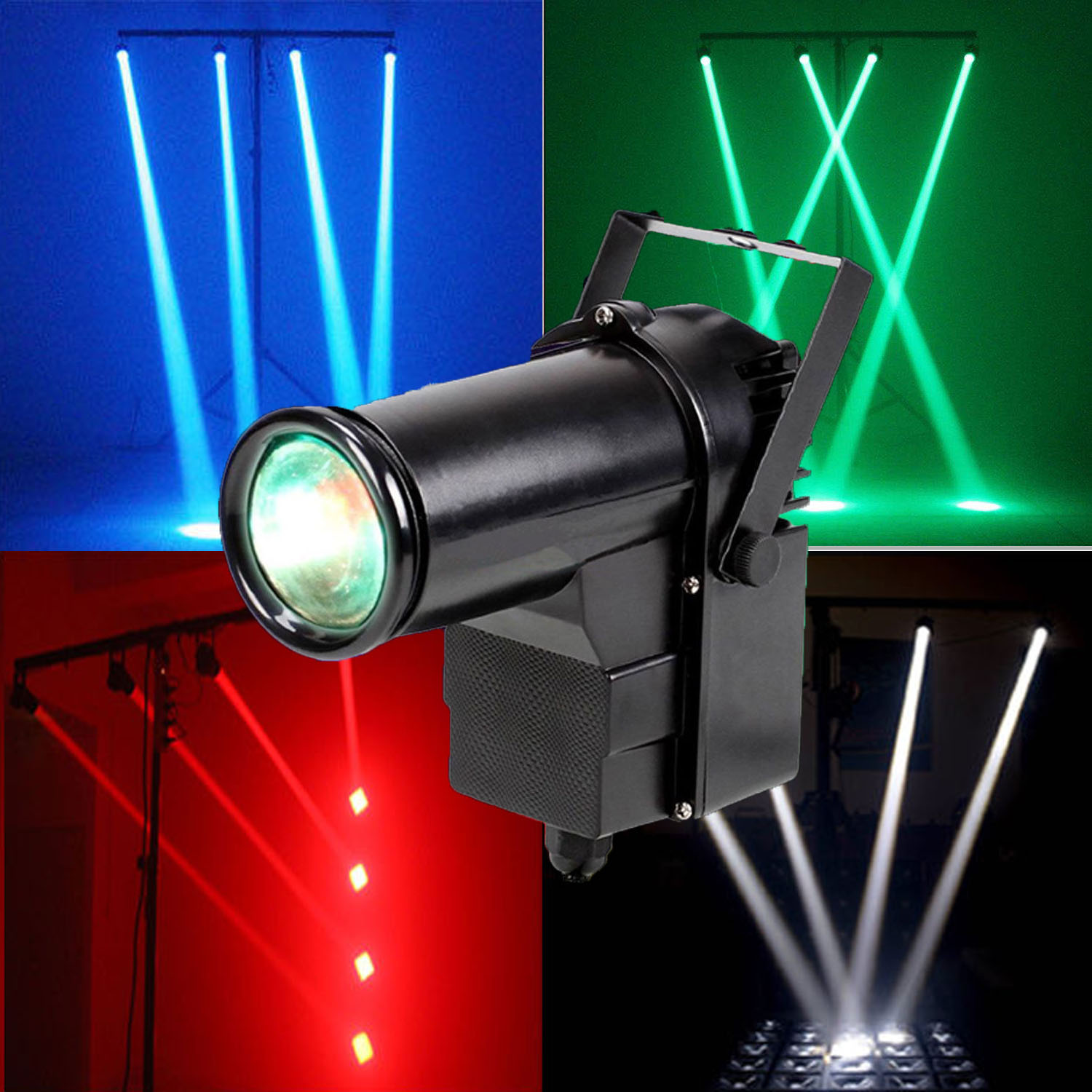 DJ DISCO 30W LED Stage Lighting RGBW Pinspot Light Beam Spotlight 6CH