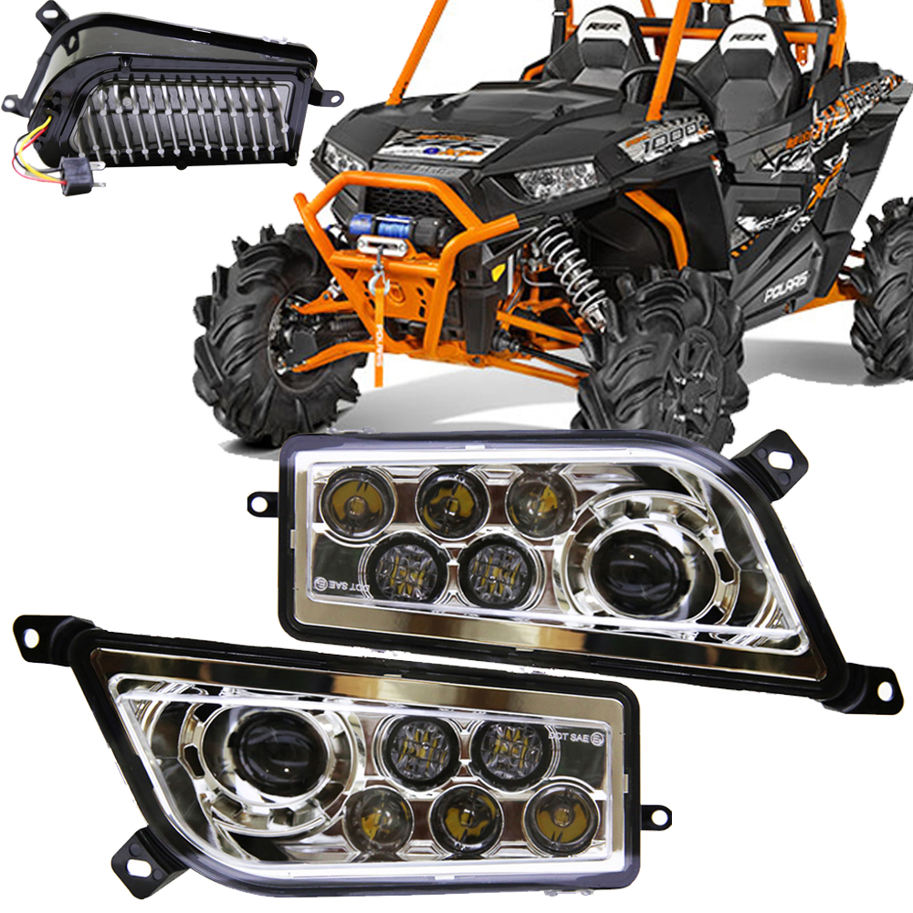 20152018 LED HEADLIGHTS KITUSA for POLARIS RZR 900 & SCONVERSION
